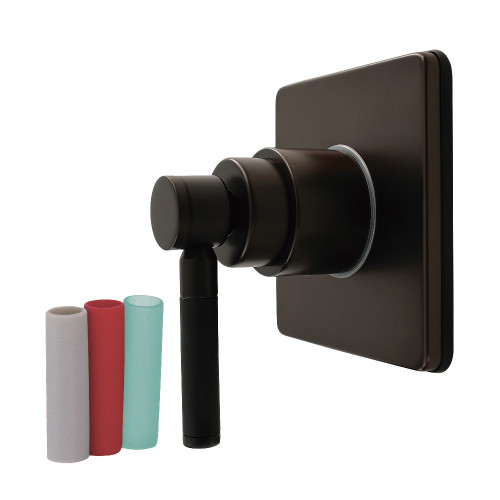 Kingston Brass Kaiser Single-Handle Six-Way Diverter Valve with Square Trim Kit, Oil Rubbed Bronze - KS4045DKL