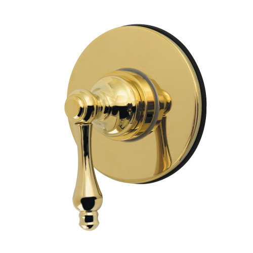 Kingston Brass Restoration Single-Handle Six-Way Diverter Valve with Round Trim Kit, Polished Brass - KS4032AL