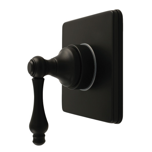 Kingston Brass Restoration Single-Handle Six-Way Diverter Valve with Square Trim Kit, Matte Black - KS4040AL