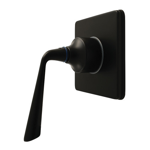 Kingston Brass Silver Sage Single-Handle Six-Way Diverter Valve with Square Trim Kit, Matte Black - KS4040ZL