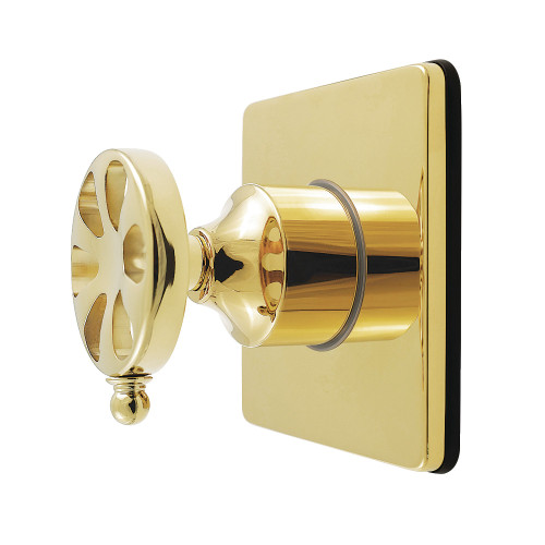 Kingston Brass Belknap Single-Handle Six-Way Diverter Valve with Square Trim Kit, Polished Brass - KS4042RX