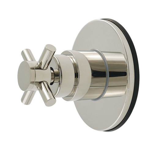 Kingston Brass Concord Single-Handle Six-Way Diverter Valve with Round Trim Kit, Polished Nickel - KS4036DX