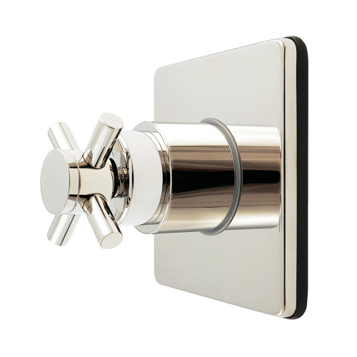 Kingston Brass Concord Single-Handle Six-Way Diverter Valve with Square Trim Kit, Polished Nickel - KS4046DX