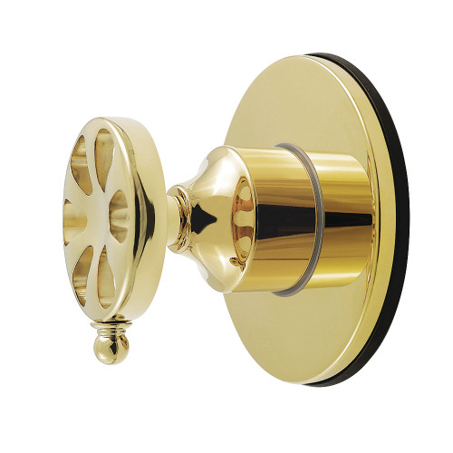Kingston Brass Belknap Single-Handle Six-Way Diverter Valve with Round Trim Kit, Polished Brass - KS4032RX