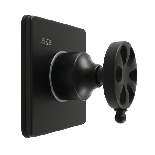 Kingston Brass Belknap Single-Handle Three-Way Diverter Valve with Square Trim Kit, Matte Black - KS3040RX