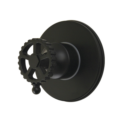 Kingston Brass Fuller Single-Handle Six-Way Diverter Valve with Round Trim Kit, Matte Black - KS4030CG