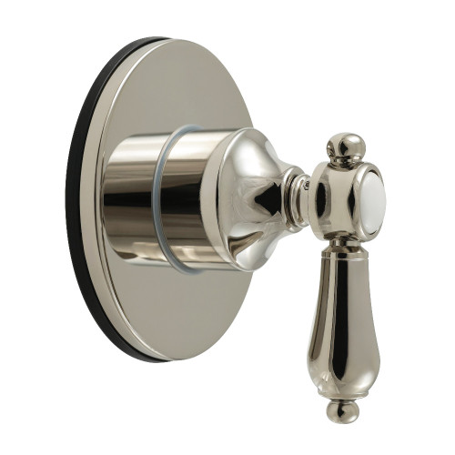 Kingston Brass Heirloom Single-Handle Six-Way Diverter Valve with Round Trim Kit, Polished Nickel - KS4036BAL