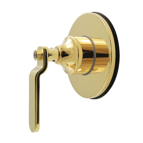 Kingston Brass Whitaker Single-Handle Six-Way Diverter Valve with Round Trim Kit, Polished Brass - KS4032KL