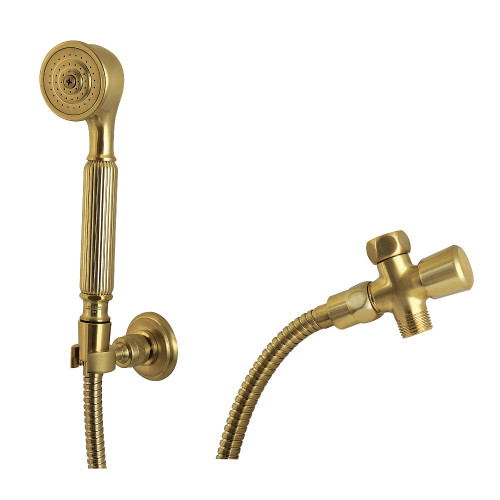 Kingston Brass Restoration Hand Shower Kit, Brushed Brass - KX1037SD