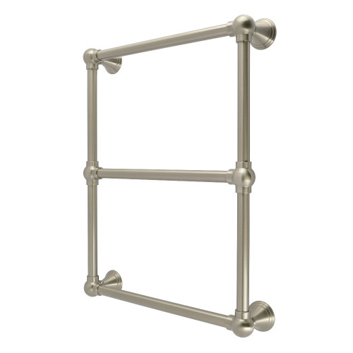 Kingston Brass Maximilien 18" x 24" Brass Wall Mount 3-Tier Towel Rack, Brushed Nickel - DTC24183BN