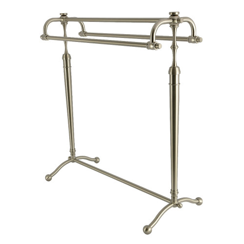 Kingston Brass Warwick 28" Freestanding Pedestal 3-Tier Towel Rack, Brushed Nickel - SCC2268