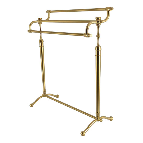 Kingston Brass Warwick 28" Freestanding Pedestal 3-Tier Towel Rack, Brushed Brass - SCC2397