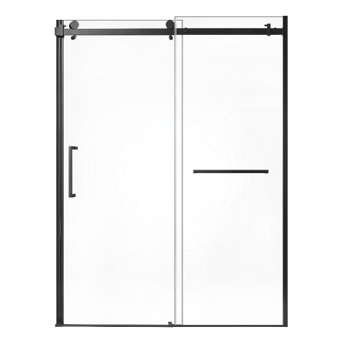 Kingston Brass Prato 60" L x 76" H Left Handed Shower Door, Matte Black - SSD60768KL0