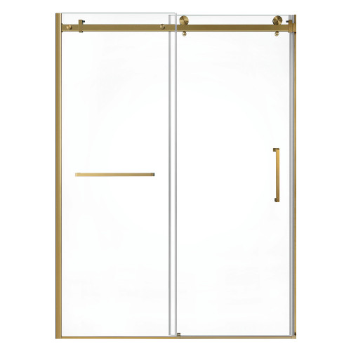 Kingston Brass Prato 60" L x 76" H Right Handed Shower Door, Brushed Brass - SSD60768KR7