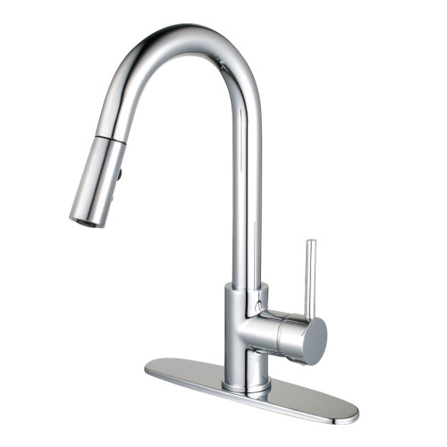 Kingston Brass Concord Single-Handle Pull Down Sprayer Bar Faucet, Polished Chrome - LS2461DL