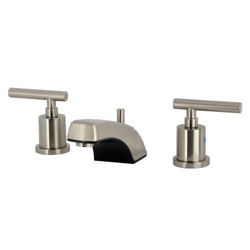 Kingston Brass Manhattan Widespread Bathroom Faucet with Pop-Up Drain, Brushed Nickel - KB8928CML