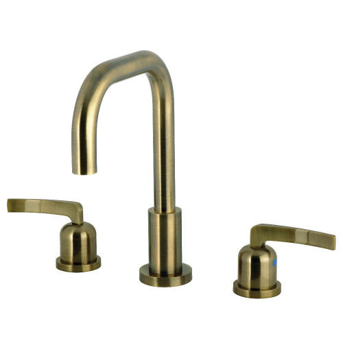 Kingston Brass Centurion Widespread Bathroom Faucet with Brass Pop-Up, Antique Brass - FSC893EFLAB