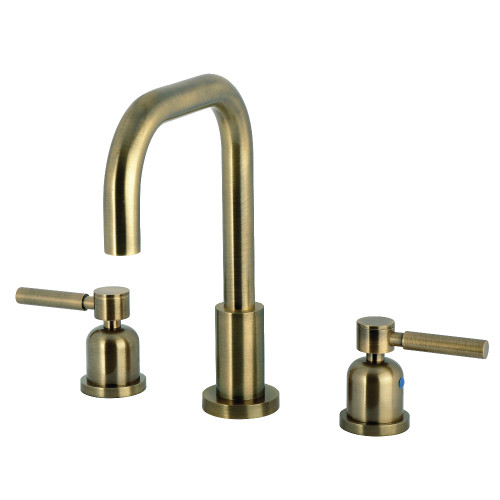 Kingston Brass Concord Widespread Bathroom Faucet with Brass Pop-Up, Antique Brass - FSC893DLAB