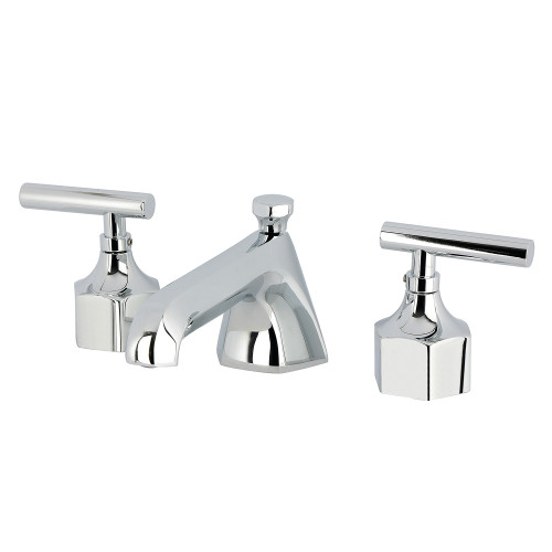Kingston Brass Navei Widespread Bathroom Faucet with Brass Pop-Up, Polished Chrome - KZ4461CML