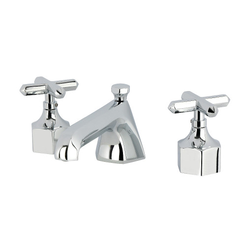 Kingston Brass Navei Widespread Bathroom Faucet with Brass Pop-Up, Polished Chrome - KZ4461CHX