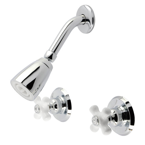 Kingston Brass Victorian Double-Handle Shower Faucet, Polished Chrome - KB241PXSO