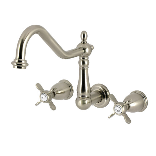 Kingston Brass Essex Two-Handle Wall Mount Roman Tub Faucet, Brushed Nickel - KS1028BEX