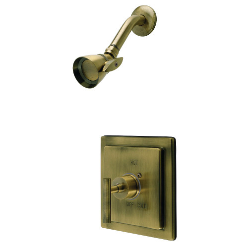 Kingston Brass Manhattan Single-Handle Pressure Balanced Shower Faucet, Antique Brass - KB8653CMLSO
