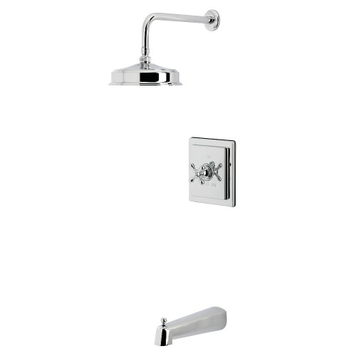 Kingston Brass Revival Single-Handle Pressure Balanced Tub and Shower Faucet, Polished Chrome - KB5891AX