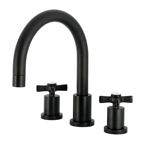 Kingston Brass Millennium Two-Handle Deck Mount Roman Tub Faucet, Matte Black - KS8320ZX