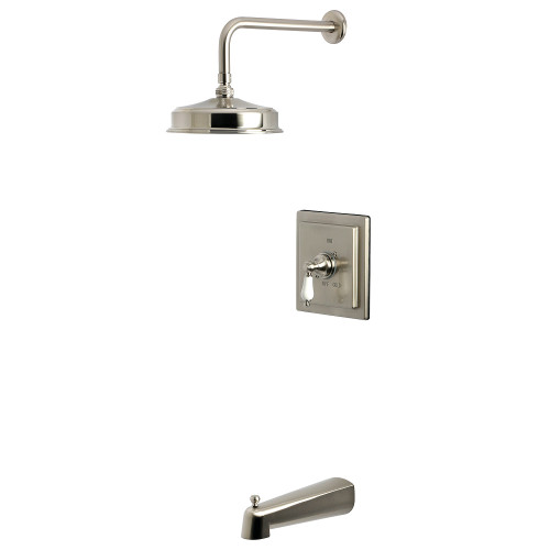 Kingston Brass Demure Single-Handle Pressure Balanced Tub and Shower Faucet, Brushed Nickel - KB5898PL