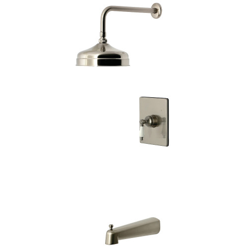 Kingston Brass Demure Single-Handle Pressure Balanced Tub and Shower Faucet, Brushed Nickel - KB6348PL