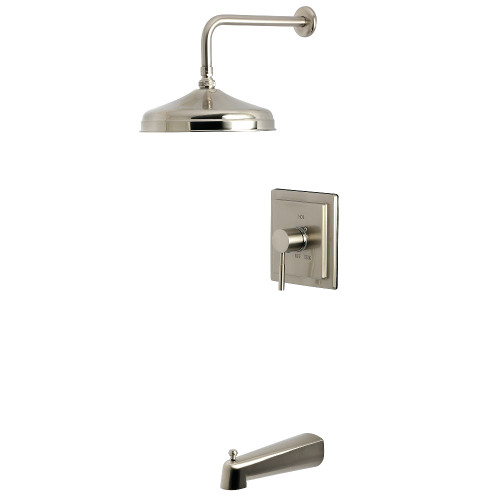 Kingston Brass Concord Single-Handle Pressure Balanced Tub and Shower Faucet, Brushed Nickel - KB6148DL