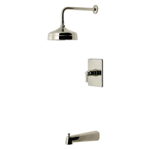 Kingston Brass NuvoFusion Single-Handle Pressure Balanced Tub and Shower Faucet, Polished Nickel - KB6346NDL