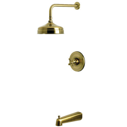 Kingston Brass Revival Single-Handle Pressure Balanced Tub and Shower Faucet, Antique Brass - KB6333AX