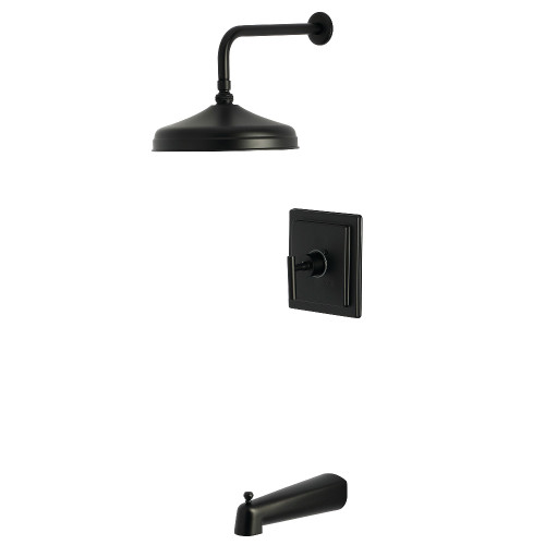 Kingston Brass Manhattan Single-Handle Pressure Balanced Tub and Shower Faucet, Matte Black - KB6140CML