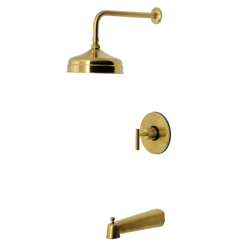 Kingston Brass Manhattan Single-Handle Pressure Balanced Tub and Shower Faucet, Brushed Brass - KB6337CML