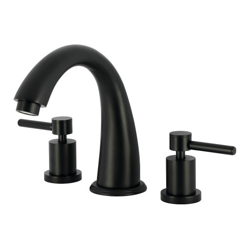Kingston Brass Concord Two-Handle Deck Mount Roman Tub Faucet, Matte Black - KS2360DL