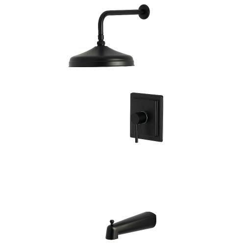 Kingston Brass Concord Single-Handle Pressure Balanced Tub and Shower Faucet, Matte Black - KB6140DL