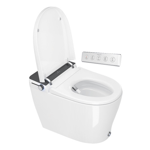 Kingston Brass Upton Smart Toilet, White/Matte Black - VSC39910