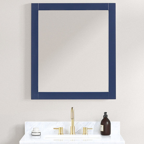 Blossom 30" Wood Framed Mirror - Navy Blue - M6 30 25