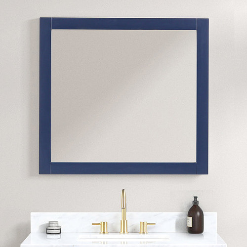 Blossom 36" Wood Framed Mirror - Navy Blue - M6 36 25