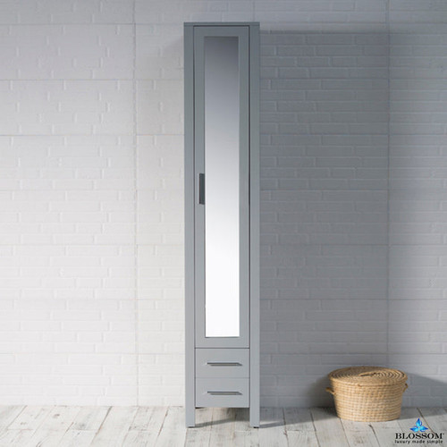 Blossom Sydney 15" Linen Closet Right Side Hinge- Metal Grey - V8001 15 15 R