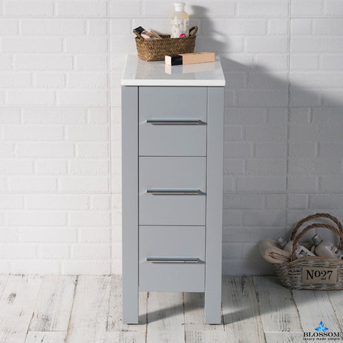 Blossom Sydney 12" Side Cabinet - Metal Grey - S8001 12 15