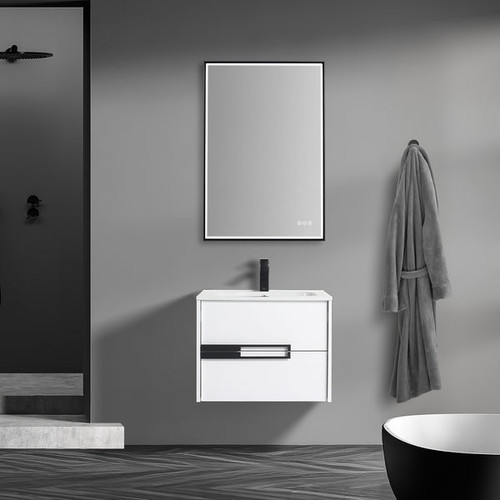 Blossom Brest 24" Wall-Hung Vanity w/ SMC Sink - Glossy White - V8047 24 01 SM