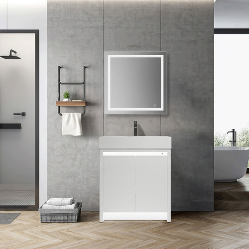 Blossom Capri 30" Vanity (Cabinet Only) - Glossy White - V8038 30 01