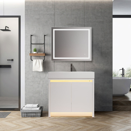 Blossom Capri 36" Vanity (Cabinet Only) - Glossy White - V8038 36 01