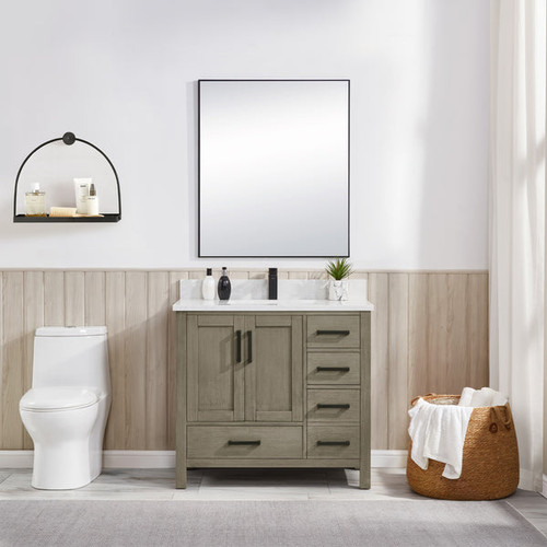 Blossom Basel 36" Vanity (Cabinet Only) Grey Oak - V8049 36 34