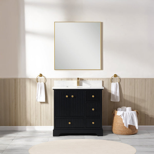 Blossom Sicily 36" Vanity (Cabinet Only) - Black Oak - V8051 36 37