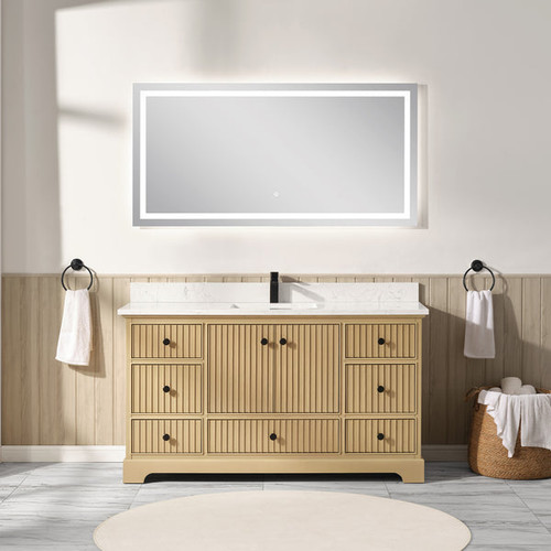 Blossom Sicily 60" Single Vanity (Cabinet Only) - Light Oak - V8051 60 36 S