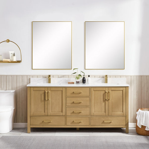 Blossom Basel 72" Vanity (Cabinet Only) Ivory Oak - V8049 72 33